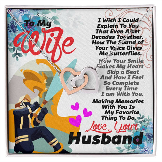 Firefighter'S Wife - Interlocking Heart Necklace Interlocking Hearts Necklace