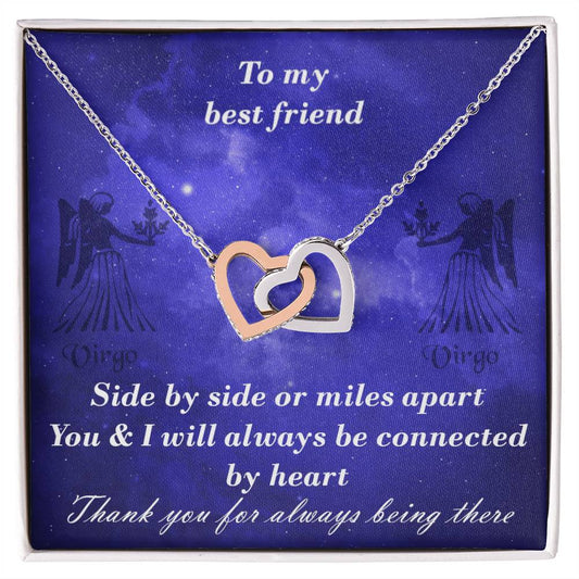 Virgo To Virgo Best Friend Interlocked Hearts Necklace Interlocking Hearts Necklace