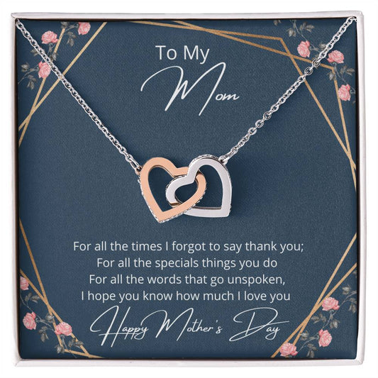 All The Times I Forgot To Say Thank You - Interlocking Hearts Necklace