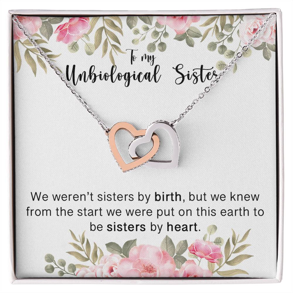 We Are Sisters By Heart Interlocking Hearts Necklace