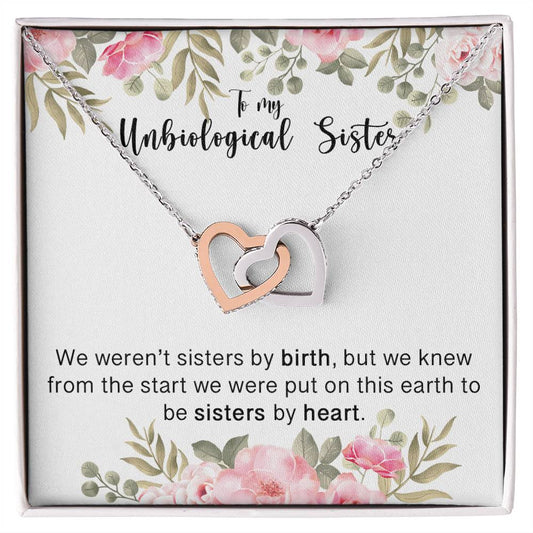 We Are Sisters By Heart Interlocking Hearts Necklace