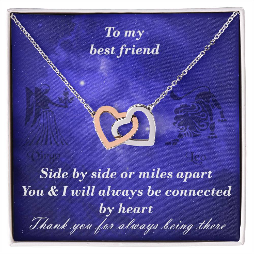 Virgo To Leo Best Friend Interlocked Hearts Necklace Interlocking Hearts Necklace