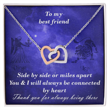 Virgo To Leo Best Friend Interlocked Hearts Necklace Interlocking Hearts Necklace