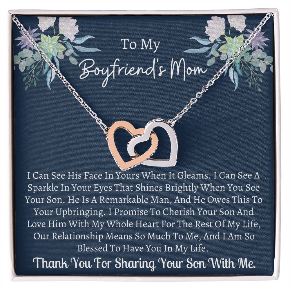 Boyfriend Mom Interlocking Hearts Necklace