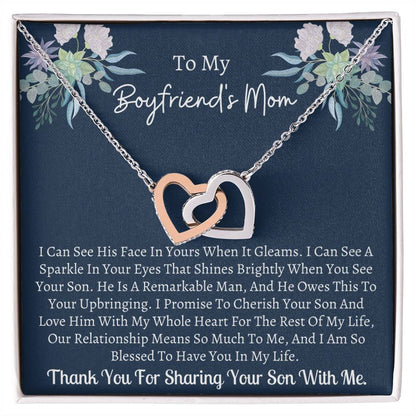 Boyfriend Mom Interlocking Hearts Necklace
