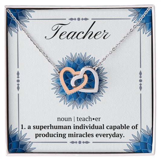 Best Gifts For Teacher Interlocking Hearts Necklace