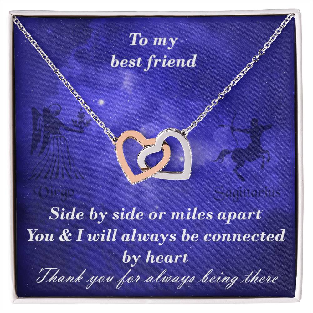 Virgo To Sagittarius Best Friend Interlocked Hearts Necklace Interlocking Hearts Necklace
