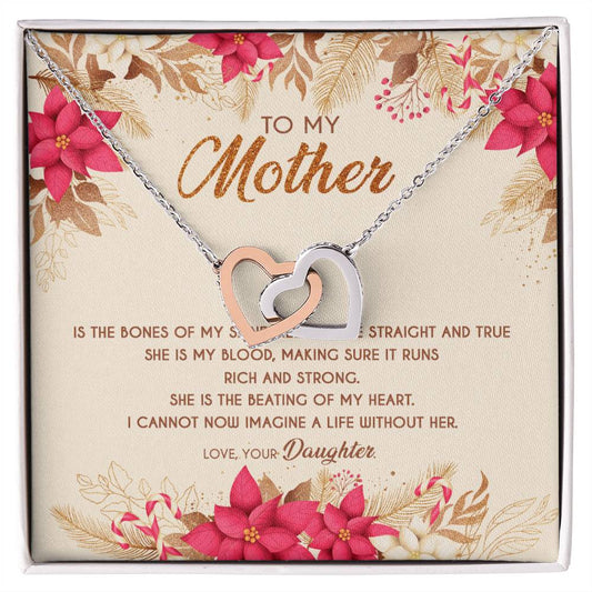 Gift For Mom - Beating Of My Heart - The Interlocking Heart Necklace Interlocking Hearts Necklace