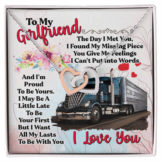 Trucker'S Girlfriend- Interlocking Necklace Interlocking Hearts Necklace