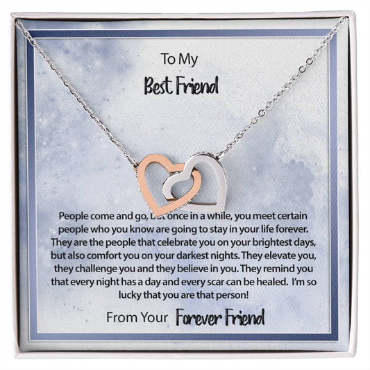 Best Friend - Celebrate Necklace Interlocking Hearts Necklace