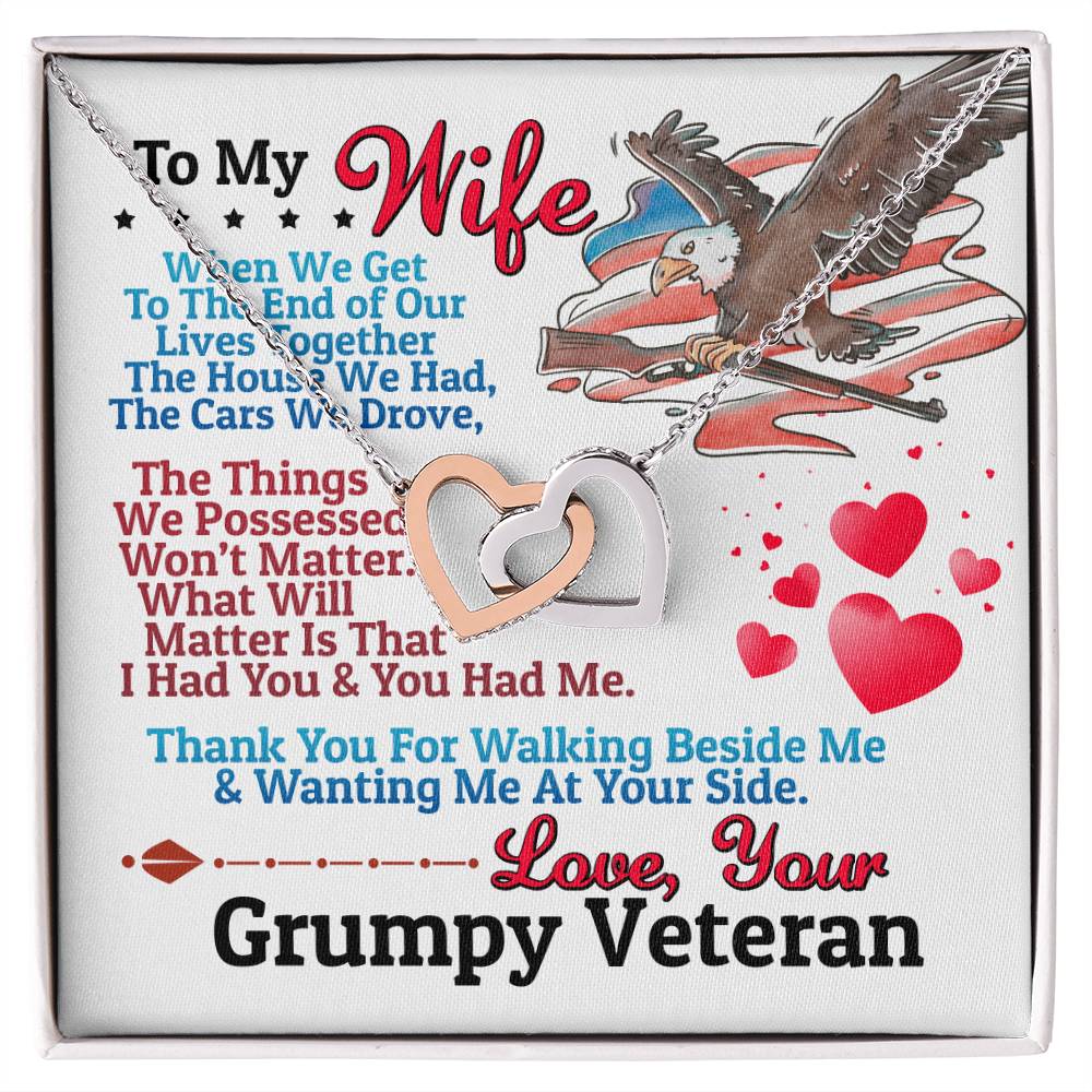 Veteran'S Wife - Interlocking Heart Necklace Interlocking Hearts Necklace