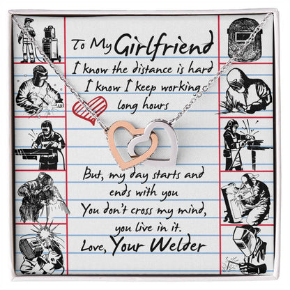 Welder'S Girlfriend - Interlocking Heart Necklace Interlocking Hearts Necklace