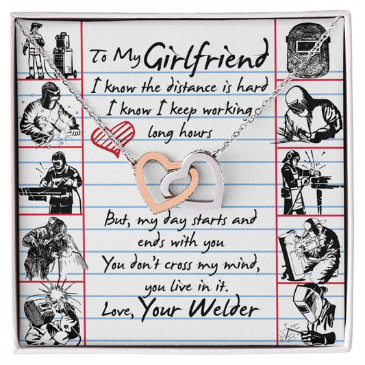 Welder'S Girlfriend - Interlocking Heart Necklace Interlocking Hearts Necklace