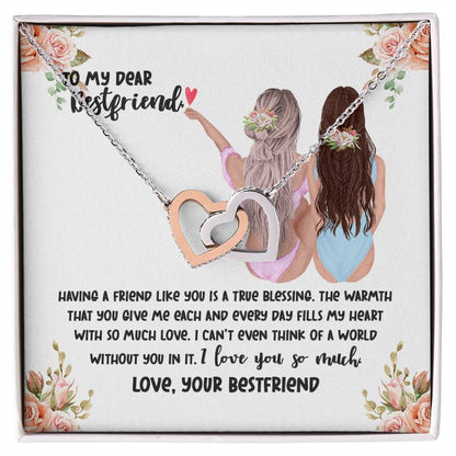 Bestfriend Interlocking Necklace Interlocking Hearts Necklace