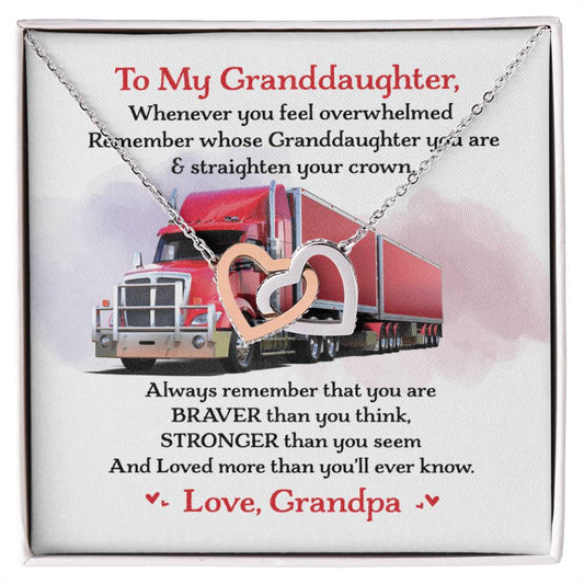 Trucker'S Granddaughter - Interlocking Heart Necklace Interlocking Hearts Necklace