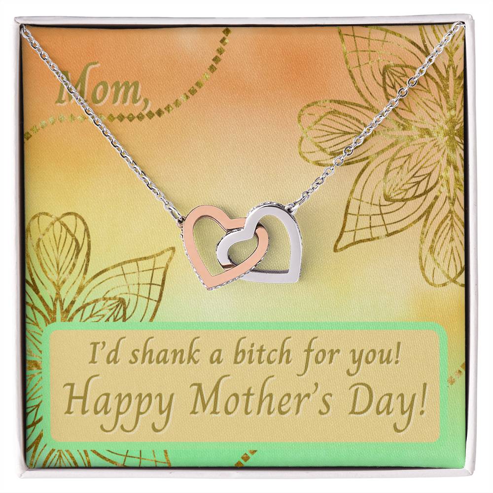 Funny Mother’S Day Gift - Two Hearts Necklace Interlocking Hearts Necklace