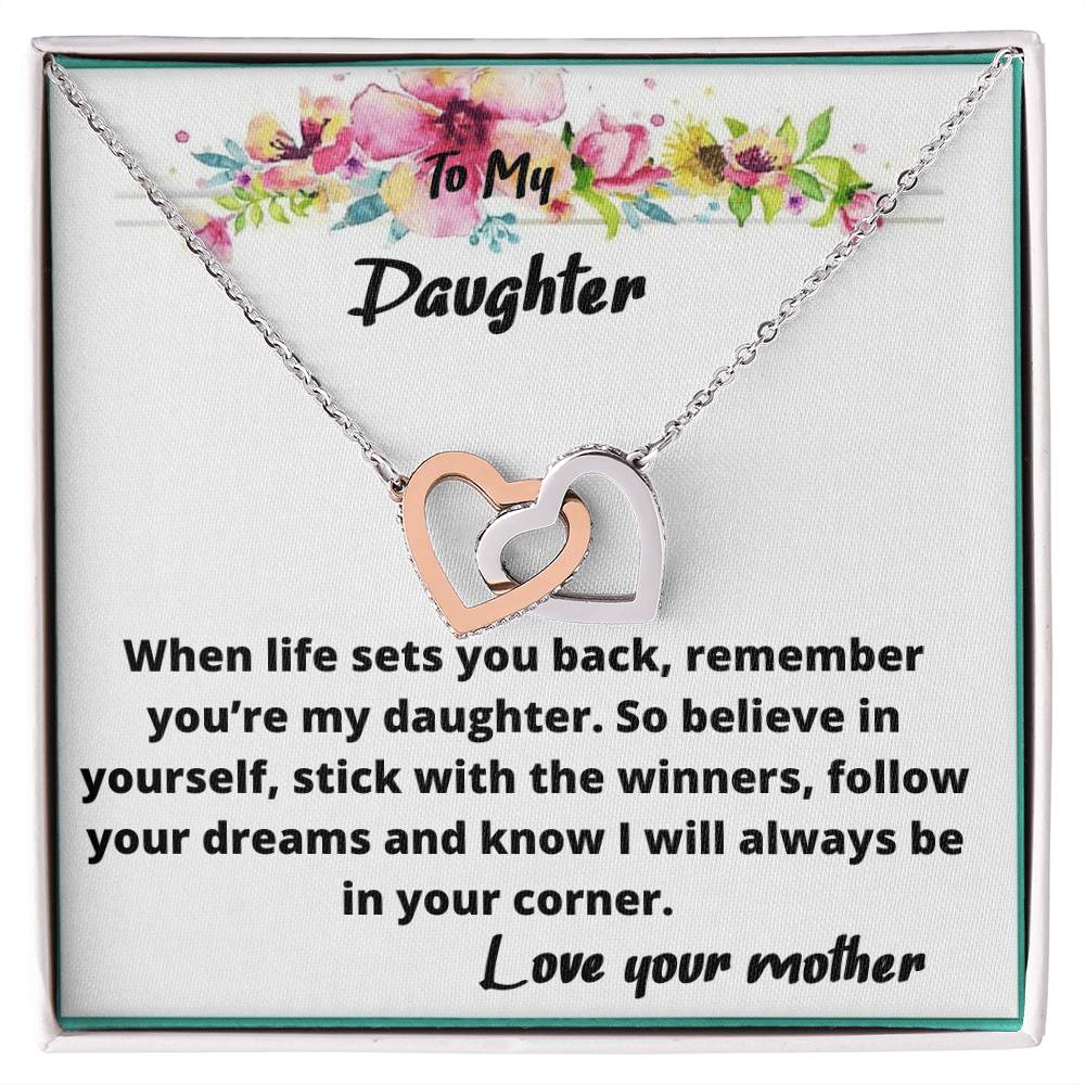 Always In Your Corner Two Hearts Necklace Interlocking Hearts Necklace