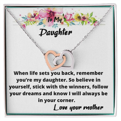 Always In Your Corner Two Hearts Necklace Interlocking Hearts Necklace