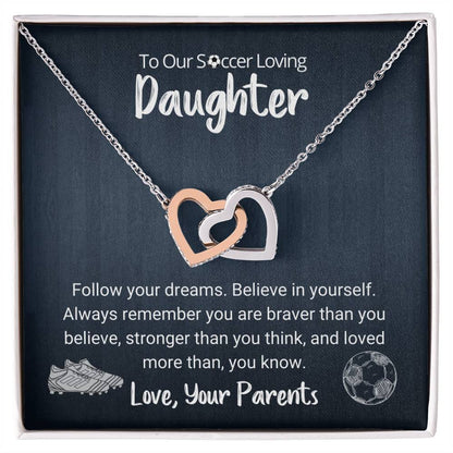 Follow Your Dreams Necklace Interlocking Hearts Necklace