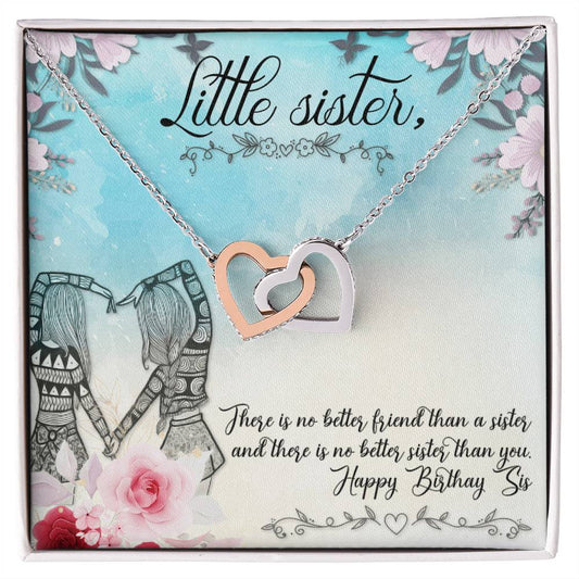 Double Hearts For Little Sister Interlocking Hearts Necklace