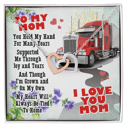 Trucker'S Mom- Interlocking Heart Necklace Interlocking Hearts Necklace