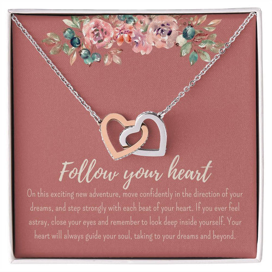 Follow Your Heart Necklace Interlocking Hearts Necklace