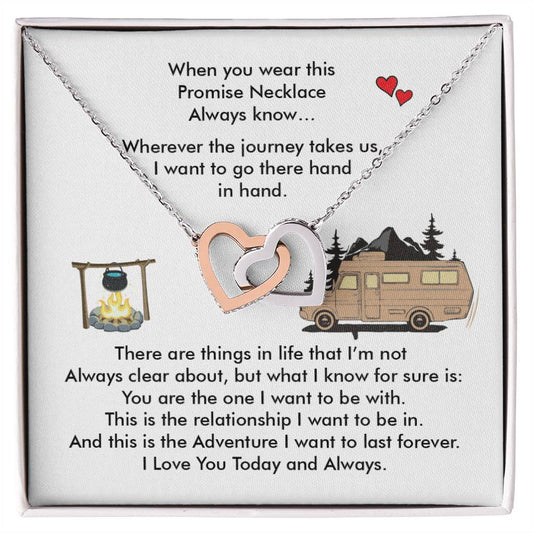 Camping Girl - Interlocking Heart Necklace Interlocking Hearts Necklace