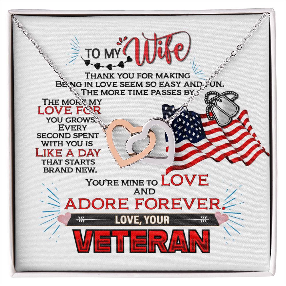 Veteran'S Wife - Interlocking Heart Necklace Interlocking Hearts Necklace