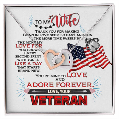 Veteran'S Wife - Interlocking Heart Necklace Interlocking Hearts Necklace