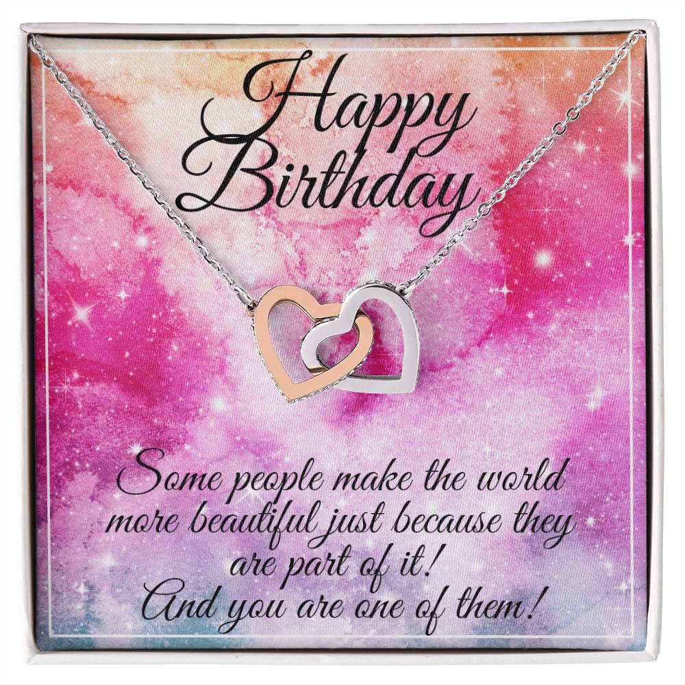 Two Hearts Necklace Interlocking Hearts Necklace