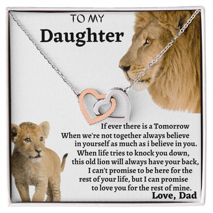 Gift For Daughter From Dad Interlocking Interlocking Hearts Necklace