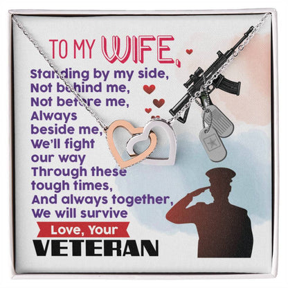 Veteran'S Wife - Interlocking Heart Necklace Interlocking Hearts Necklace