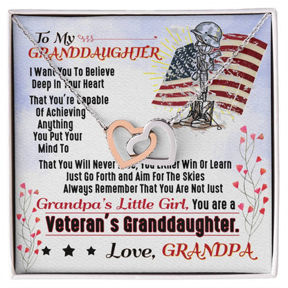 Veteran'S Granddaughter - Interlocking Heart Necklace Interlocking Hearts Necklace