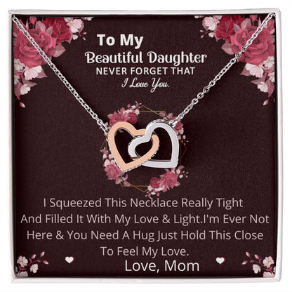 Gift For Daughter From Mom Birthday Gift For Daughterinterlocking Hearts Necklace