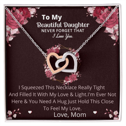 Gift For Daughter From Mom Birthday Gift For Daughterinterlocking Hearts Necklace
