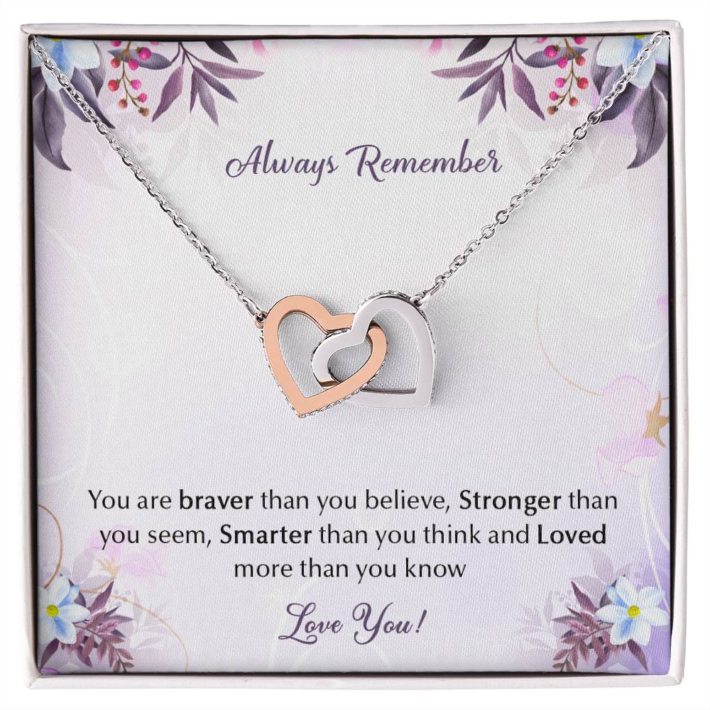 Always Remember Interlocking Hearts Necklace