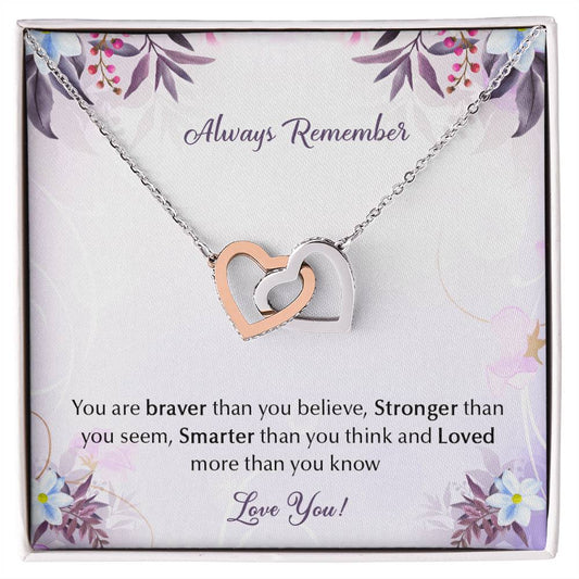 Always Remember Interlocking Hearts Necklace