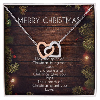 Everlasting Love Necklace Gift For Girlfriend Anniversary Gift For Wife Christmas Girlfriend Necklace Gf Gift From Boyfriend Interlocking Hearts Necklace