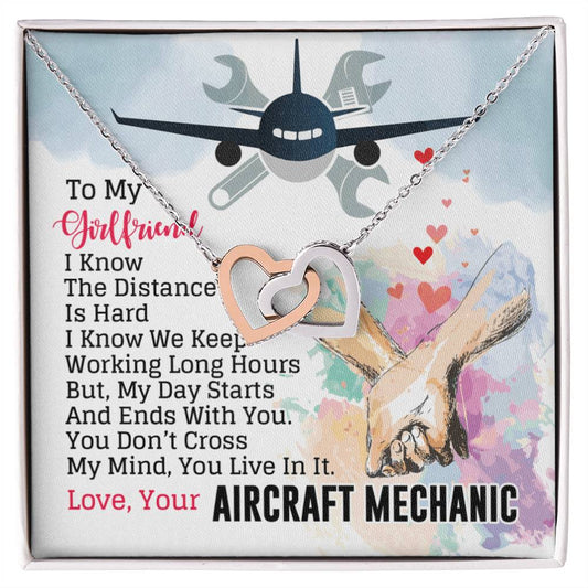 Aircraft Mechanic'S Girlfriend - Interlocking Heart Necklace Interlocking Hearts Necklace