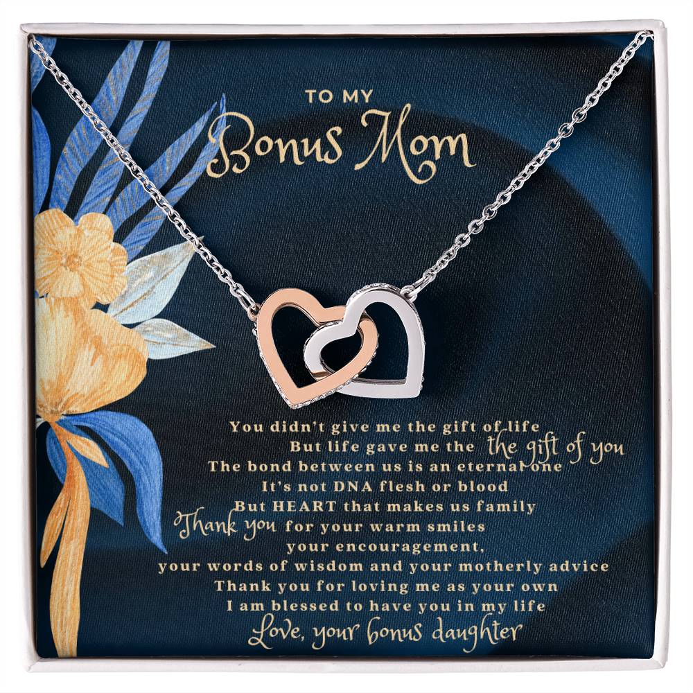 Bonus Mom Interlocking Hearts Necklace