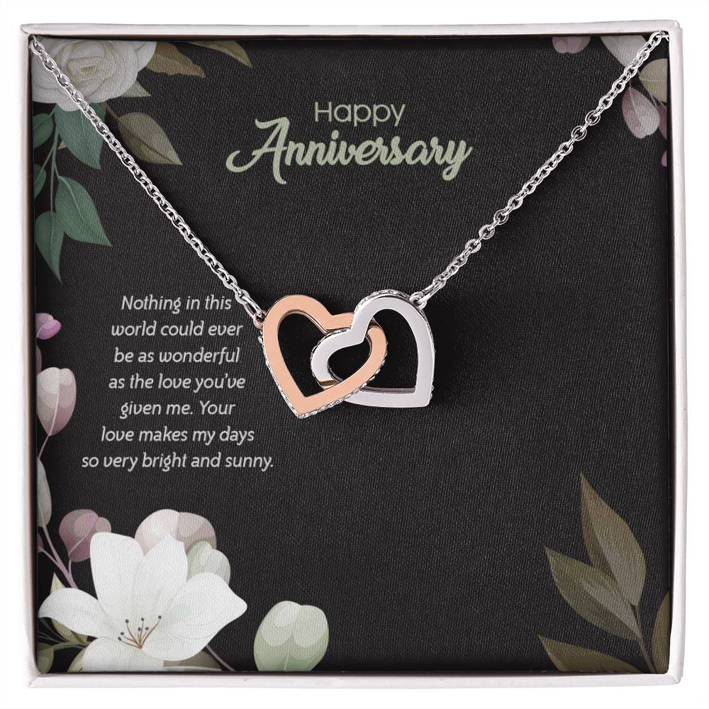 Anniversary Edition Wonderful Love You'Ve Given - Interlocking Hearts Necklace