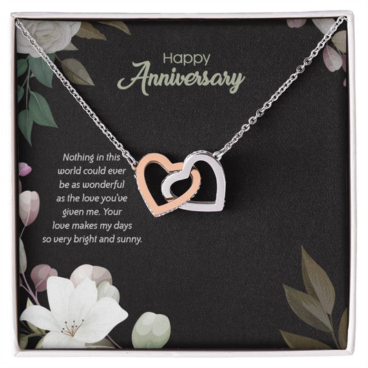 Anniversary Edition Wonderful Love You'Ve Given - Interlocking Hearts Necklace