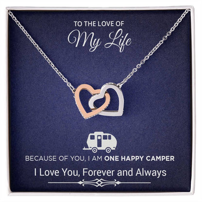To The Love Of My Life Necklace Gift Present Soulmate Necklace Gift For My Wife Birthday Gift For My Girlfriend Thank You Love Interlocking Hearts Necklace