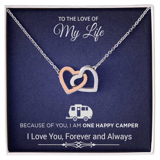 To The Love Of My Life Necklace Gift Present Soulmate Necklace Gift For My Wife Birthday Gift For My Girlfriend Thank You Love Interlocking Hearts Necklace