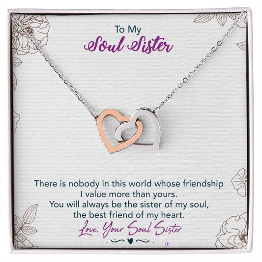 Best Friends Interlocking Hearts Necklace