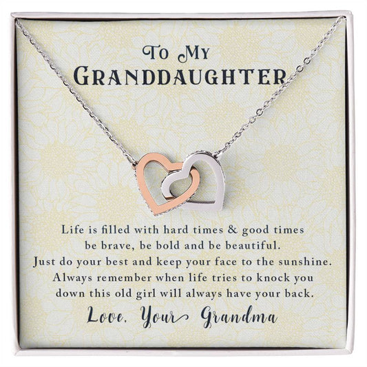 Gift For Granddaughter - Interlocking Hearts Necklace