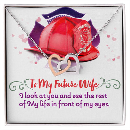Firefighter'S Future Wife - Interlocking Heart Necklace Interlocking Hearts Necklace