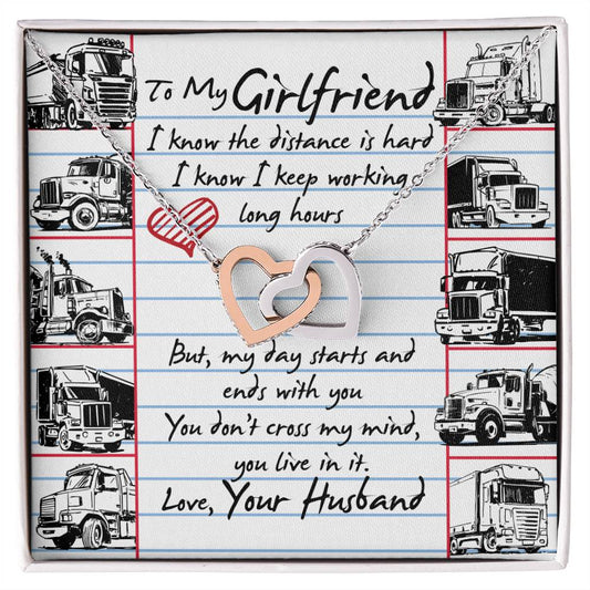 Trucker'S Girlfriend - Interlocking Heart Necklace Interlocking Hearts Necklace