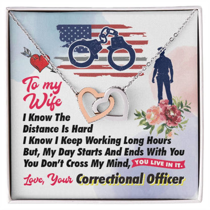 Correctional Officer'S Wife - Interlocking Heart Necklace Interlocking Hearts Necklace