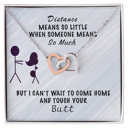 Distance Means So Little Interlocked Hearts Interlocking Hearts Necklace